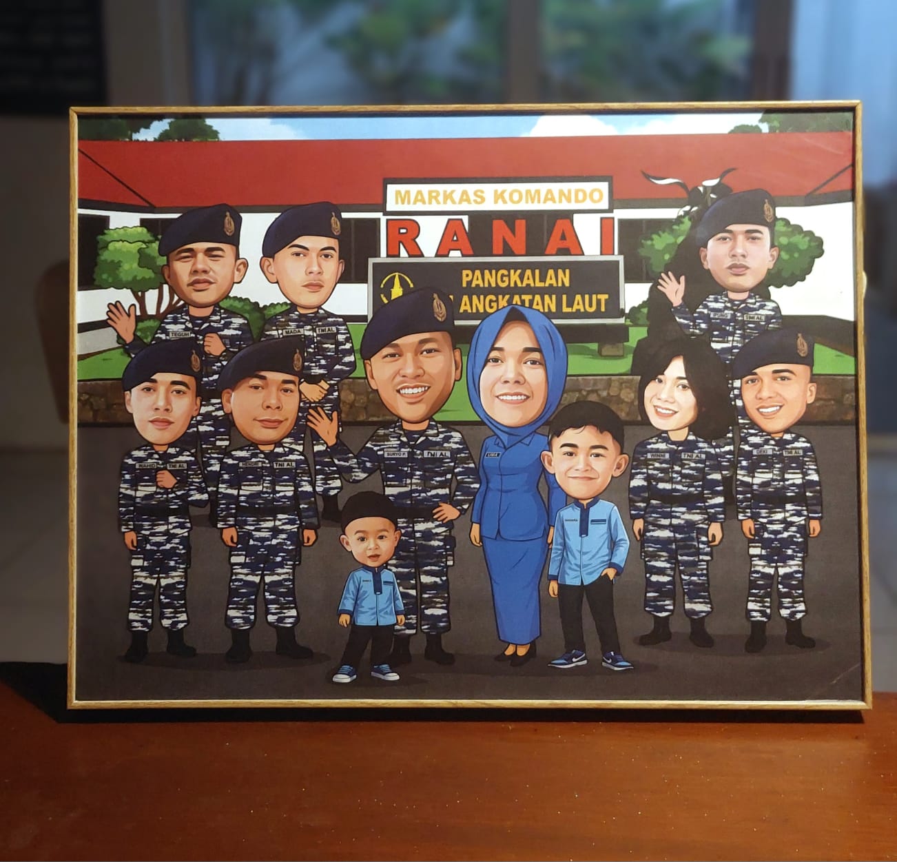 Framed caricature example